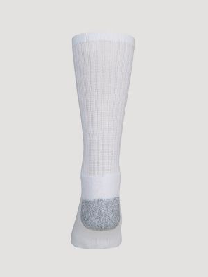 Mens Crew Work Sock 12 Pack:White:One Size alternative view 3
