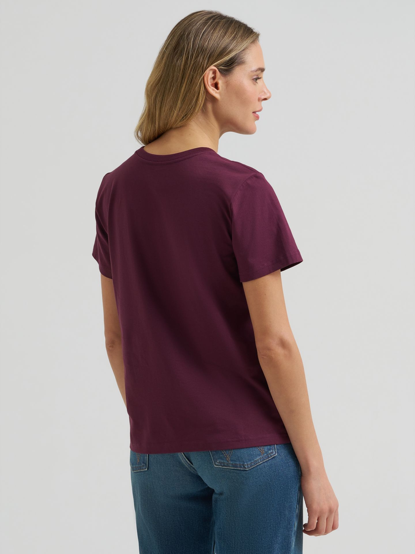 Женская футболка Wrangler Flag Rider Reg Fit Graphic, цвет: Winetasting — фото 3