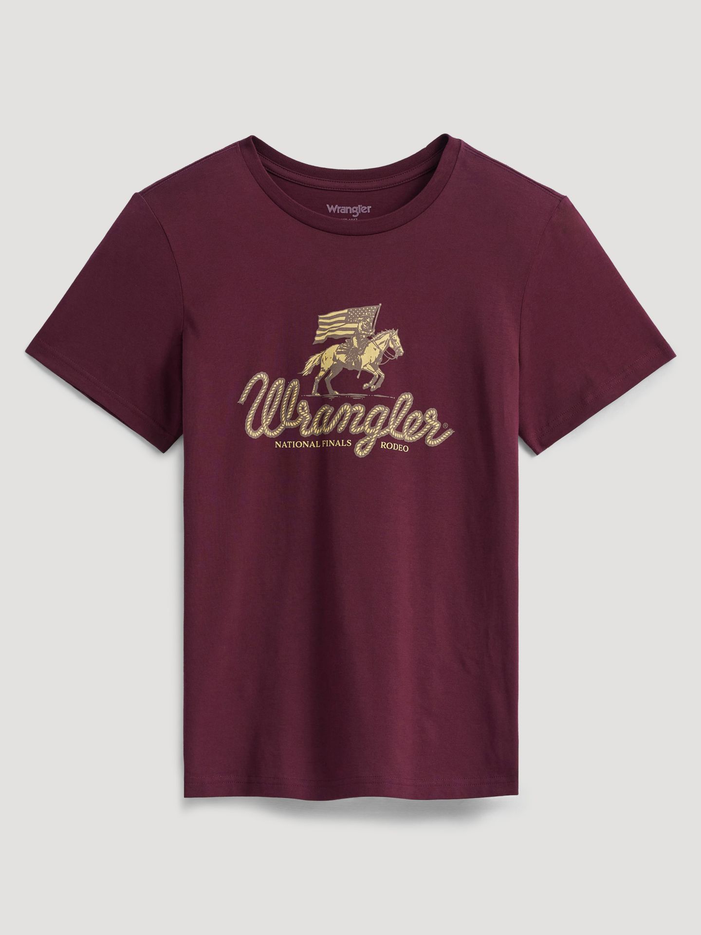 Женская футболка Wrangler Flag Rider Reg Fit Graphic, цвет: Winetasting — фото 4