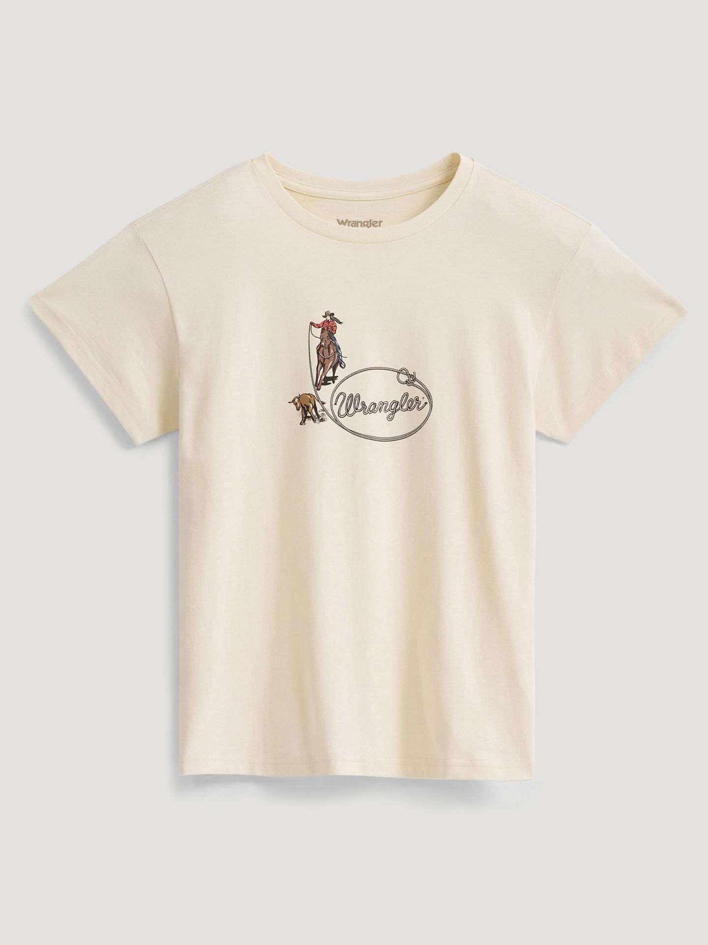Женская футболка Wrangler Lassoing Retro Reg Graphic, цвет: Состаренный белый — фото 4