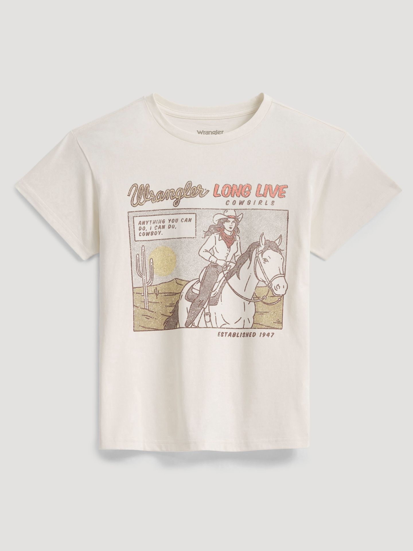 Женская футболка Wrangler Comic Retro Reg Graphic, цвет: Egret — фото 4