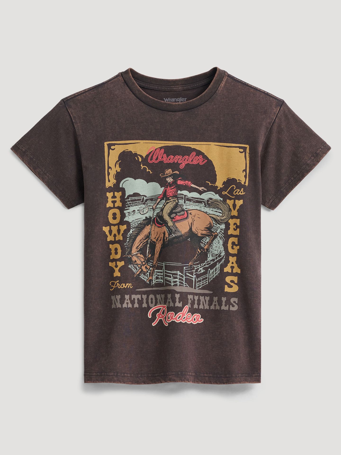 Женская футболка Wrangler Howdy Vegas Retro Reg Graphic, цвет: Призрачный — фото 4