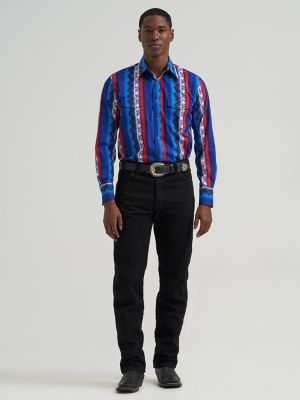 Men's Checotah&reg; Long Sleeve Western Snap Printed Shirt in Old Glory