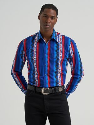 Men's Checotah&reg; Long Sleeve Western Snap Printed Shirt in Old Glory