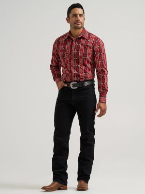 Men's Checotah&reg; Long Sleeve Western Snap Printed Shirt in Oxide Red