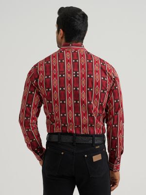 Men's Checotah&reg; Long Sleeve Western Snap Printed Shirt in Oxide Red