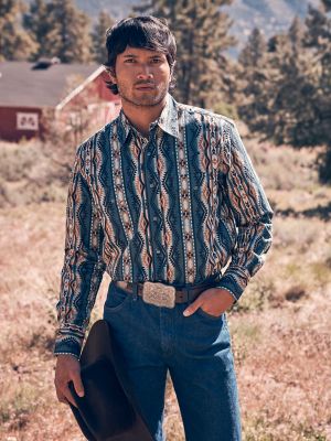 Men's Checotah&reg; Long Sleeve Western Snap Printed Shirt