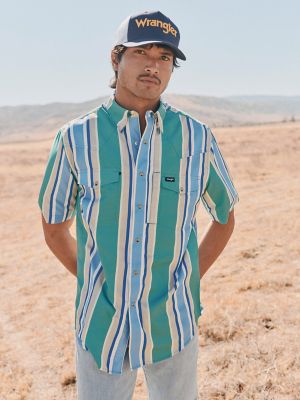 Wrangler All Terrain Gear Men's Stripe Performance Snap Shirt from Wrangler - $49.99