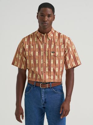 Wrangler All Terrain Gear Men's Stripe Performance Snap Shirt from Wrangler - $49.99