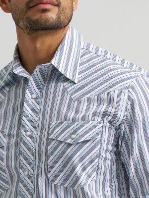 Men's 20X&reg; Competition Advanced Comfort Long Sleeve Two Pocket Western Snap Shirt in Curly Stripes