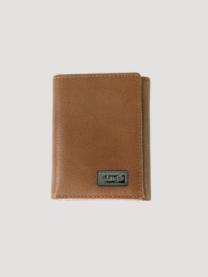 Men's Pebble Leather Wallet in Brown