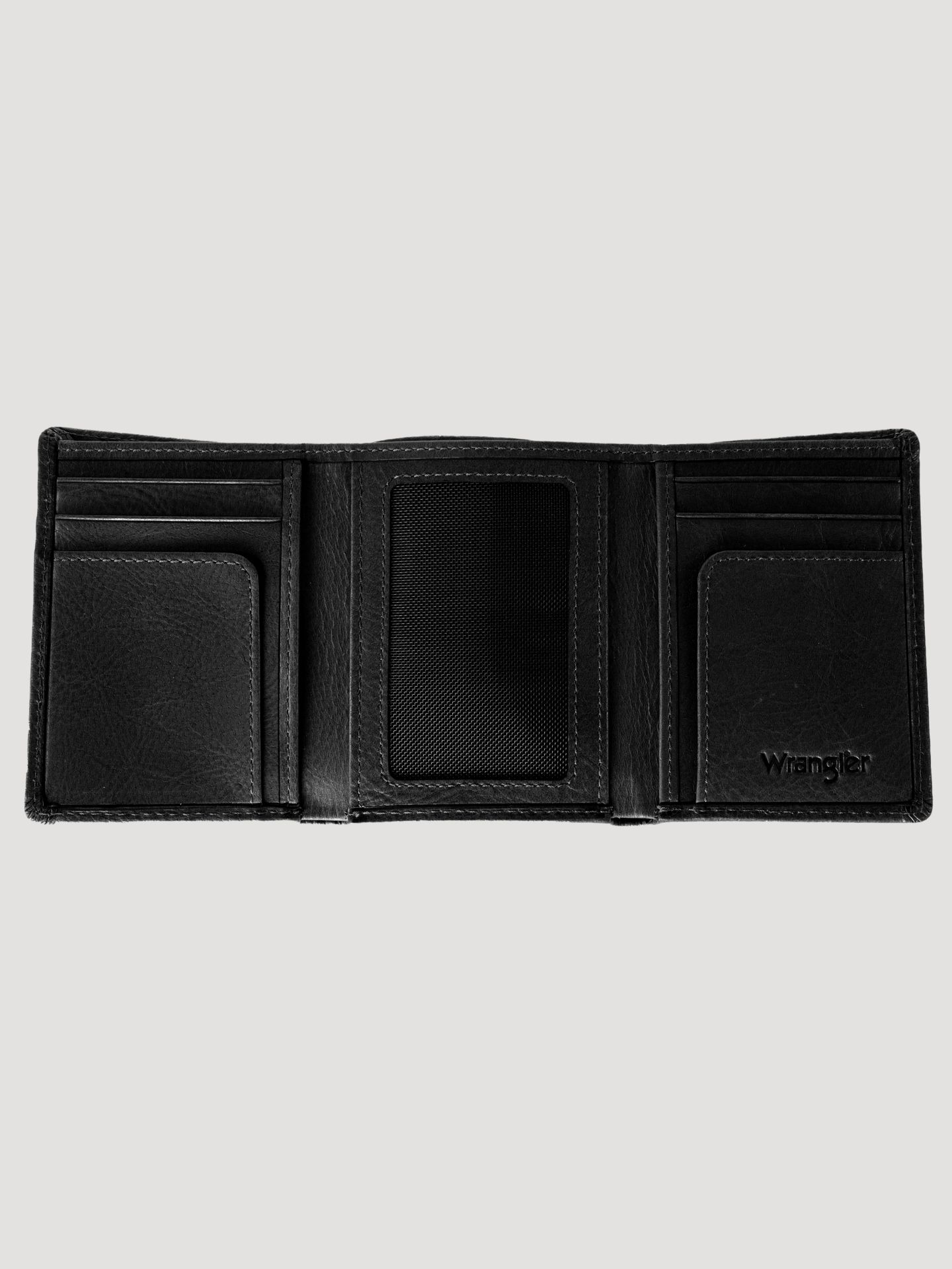 Мужской кошелёк Wrangler Pebble Leather Wallet, цвет: Чёрный — фото 2
