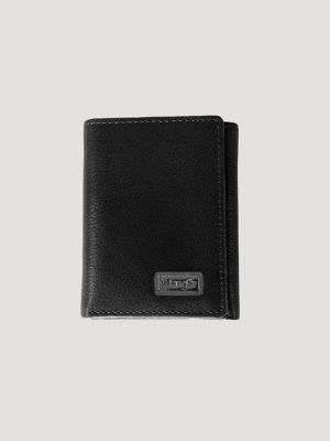 Men's Pebble Leather Wallet in Black