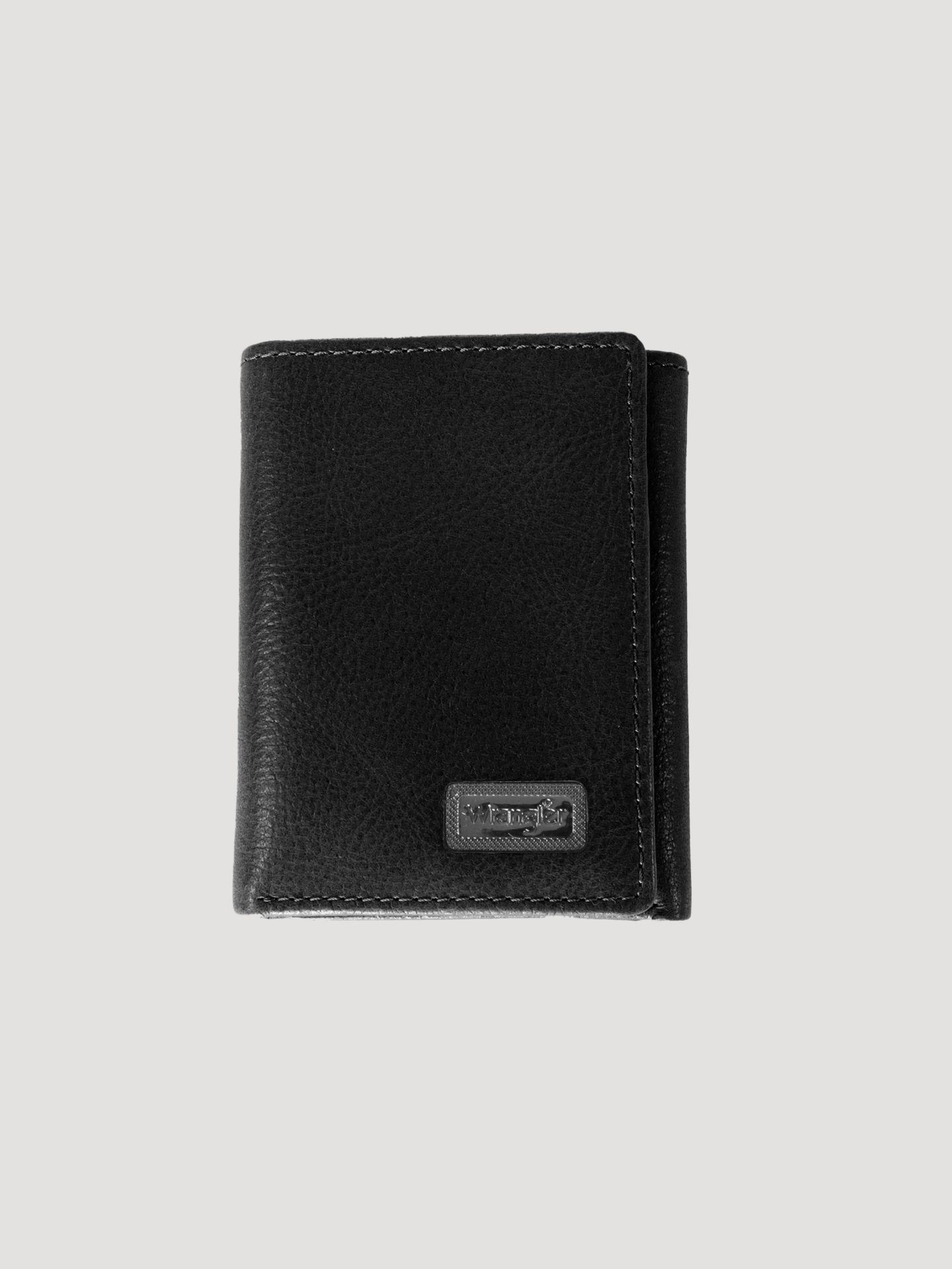 Мужской кошелёк Wrangler Pebble Leather Wallet, цвет: Чёрный — фото 1