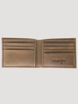 Men's Leather and Canvas Removable Passcase Wallet