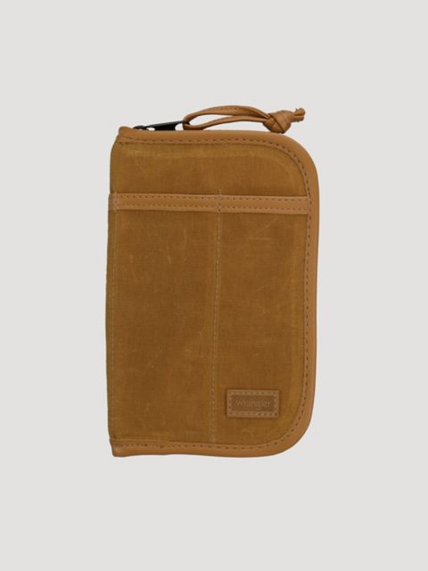 Мужские кошельки Wrangler Men's Canvas Zip Wallet and Journal