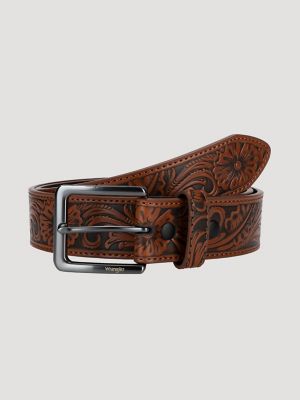 Men's Floral Embossed Belt