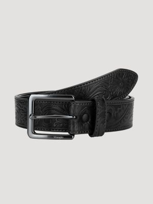 Men's Floral Embossed Belt