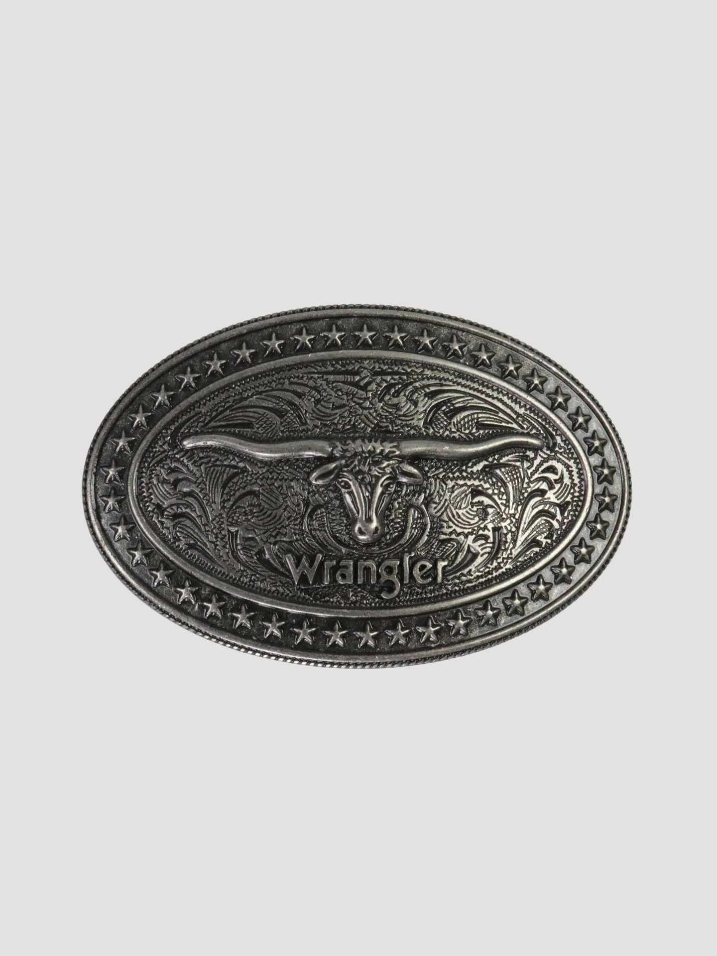 Мужской ремень Wrangler Steer Head Belt Buckle, цвет: Латунный / Серебряный — фото 1
