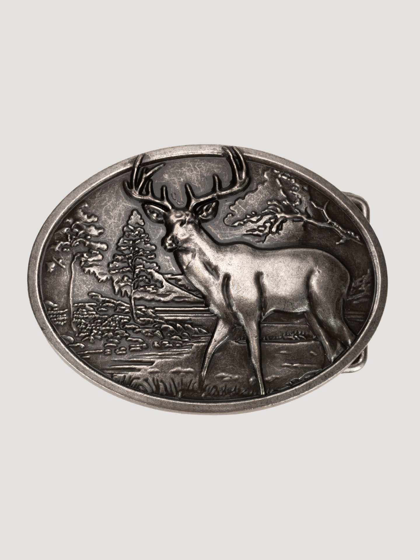 Мужской ремень Wrangler Wilderness Deer Belt Buckle, цвет: Серебряный — фото 1