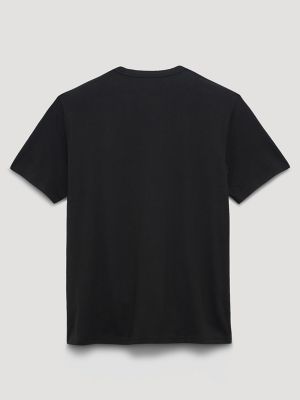 Men's Wrangler Kabel Logo T-Shirt in Jet Black