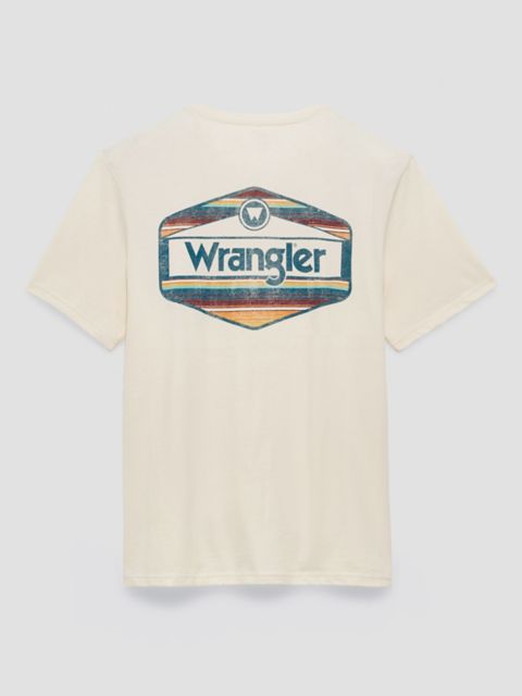Мужские футболки Wrangler Southwestern Stripe Logo Back Graphic T-Shirt
