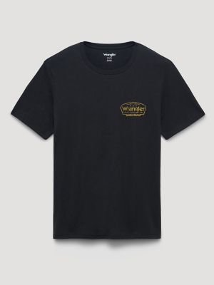 Proudly Crafted Logo Back Graphic T-Shirt in Washed Black alternative view