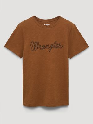 Women's Wrangler Rope Logo Reg Fit Tee in Acorn