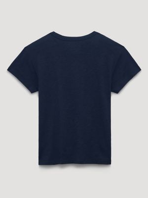 Horse Triumph Retro Reg Back Graphic Tee in Dark Sapphire