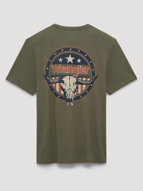 Мужские футболки Wrangler Longhorn Shield Back Graphic T-Shirt