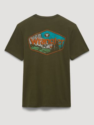 Mountain Vista Back Graphic T-Shirt in Ivy Green main view