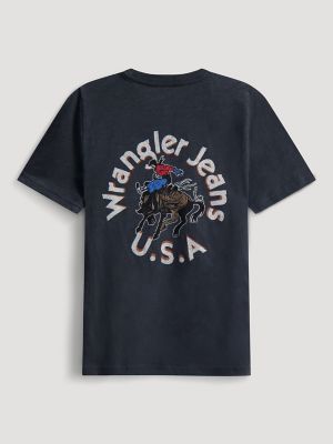 Riding Cowgirl Reg Fit Back Graphic Tee from Wrangler - $24.99