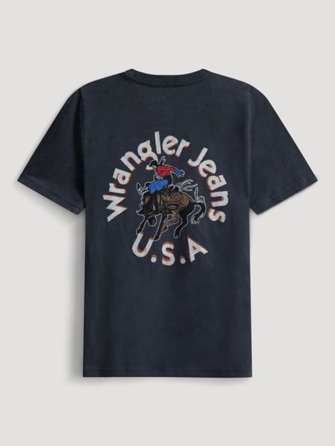 Женские футболки Wrangler Riding Cowgirl Reg Fit Back Graphic Tee