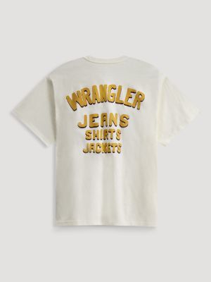 Golden Bronc Girlfriend Dual Graphic Tee in Marshmallow