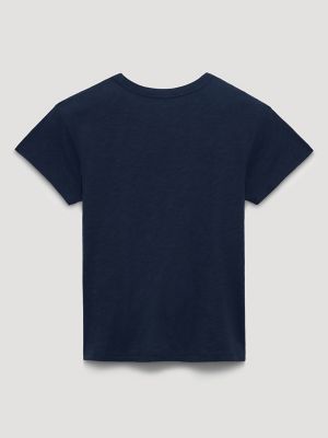 Since 1947 Overlap Retro Reg Graphic Tee in Dark Sapphire