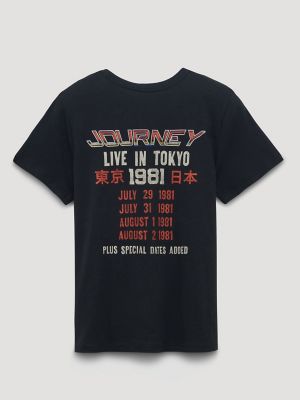Journey in Tokyo Reg Fit Graphic Tee in Jet Black