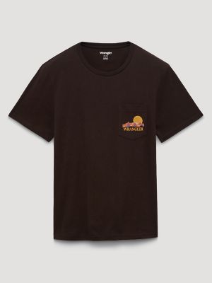 Mountain Range Back Graphic T-Shirt in Mole Brown alternative view