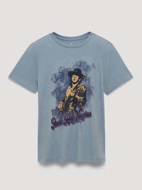 Женские футболки Wrangler Stevie Ray Vaughan Playing Reg Fit Graphic Tee