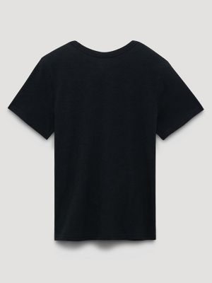 W Mesa Reg Fit Graphic Tee in Jet Black