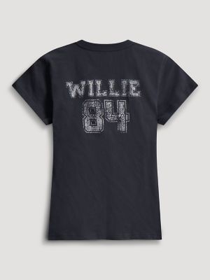 Willie Nelson 84 Texas Shrunken Band Graphic Tee in Asphalt