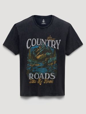 John Denver Country Roads Vintage Fit Graphic T-Shirt from Wrangler - $39.99