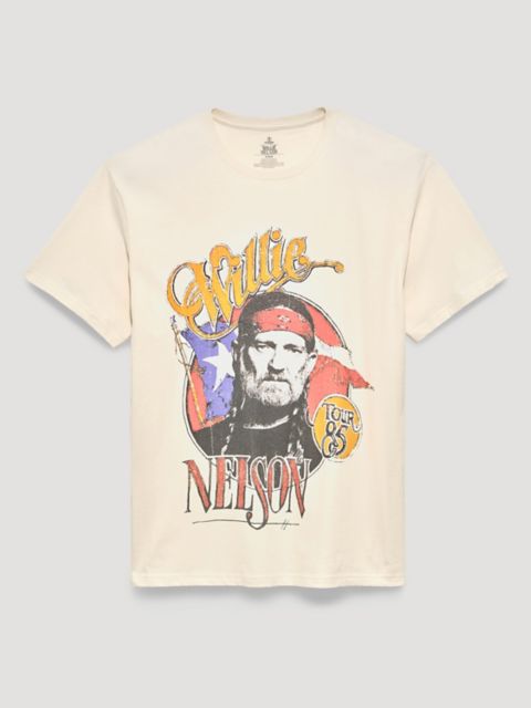 Мужские футболки Wrangler Willie Nelson Tour 85 Vintage Fit Graphic T-Shirt