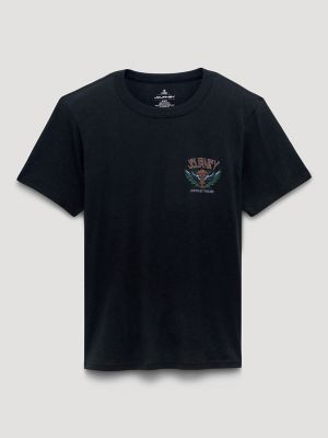Journey World Tour Back Graphic T-Shirt in Washed Black