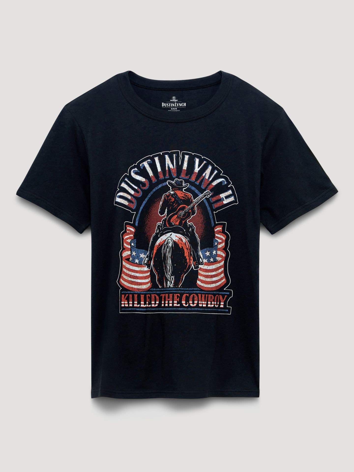 Мужская футболка Wrangler Dustin Lynch Cowboy Graphic, цвет: Потёртый чёрный — фото 1