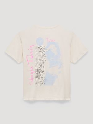 Shania Twain Tour Girlfriend Dual Graphic Tee in Marshmallow alternative view