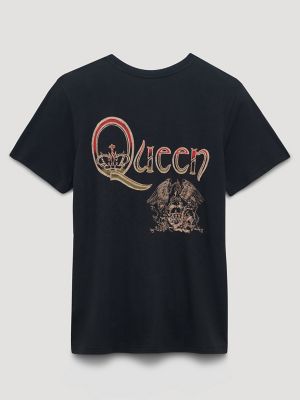 Queen Four Reg Fit Graphic Tee in Jet Black