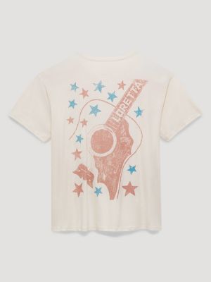 Loretta Lynn Queen of Country Oversized Graphic Tee in Marshmallow