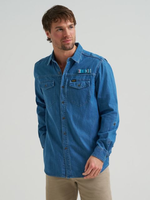 Мужские рубашки Wrangler Chaco x Wrangler Denim Performance Shirt