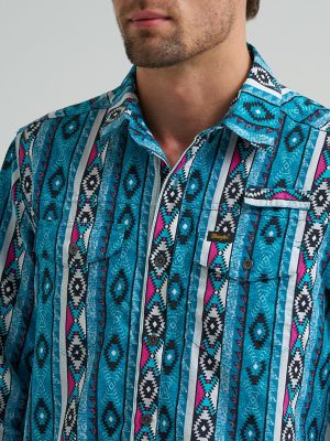 Chaco x Wrangler Checotah Outdoor Performance Shirt in Checotah Bluebird