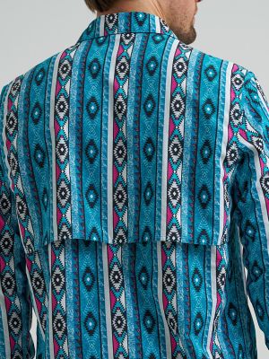 Chaco x Wrangler Checotah Outdoor Performance Shirt in Checotah Bluebird